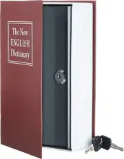 Basics Book Safe, Key Lock, Red