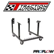 Engine Dolly, Steel, Black Powder Coat, Wheels Included, Chev small/big block