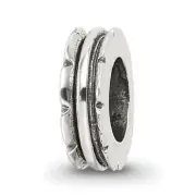 Silver Reflections Grooved Spacer Bead QRS131