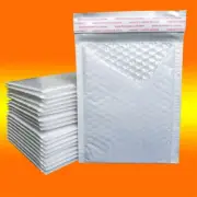 50Pcs Pearlescent Film Waterproof Bubble Bag Packaging Express Bag White Foam Se