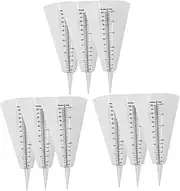 9 Pcs Rain Cup Rain Gauge Rain Meter Rainfall Measuring Gauge Irrigation Gauge Rain Water Test Magpie Ornaments Plant Stand Cone Rain Measuring Gauge Measuring Cup Plastic Outdoor