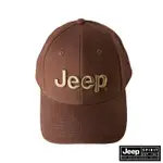 JEEP 品牌LOGO刺繡棒球帽-棕色