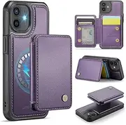 ELEPIK for iPhone 11 Case, Removable Magnetic Wallet Case with Card Holder, Kickstand, [Compatible with MagSafe] [RFID Blocking] Durable PU Leather Phone Case with Wireless Charging, Purple