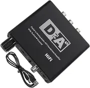 Homoyoyo Digital Coaxial to Analog Audio Converter Optical to Analog Audio Adapter for Tv and Speaker Sturdy Iron Material Random Style