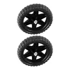2 Pieces Rubber Caster Luggage Wheel Mower Lawn Cart Wheelbarrow Tire Flat Free