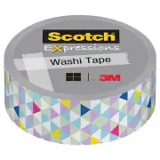 Scotch Expressions Washi Tape: 0.59 in. x 393 in. (Pastel Triangles)