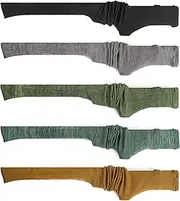 GUGULUZA Extra-Thick Gun Socks for Rifles with Scope, 5-Pack Silicone-Treated Knit Rifle Gun Sock Gun Sleeve for Storage, Anti-Rust, Drawstring Closure, Mixed Color