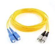 3 Meters Duplex Single Mode 9/125 SC/FC Optical Fiber Patch Cable Yellow