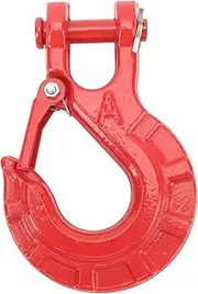 Clevis Grab Hook, Clevis Slip Hook, Trailer Chain Hook, 15T Capacity for Truck, Transport, Tow, Winch Hook (Red)