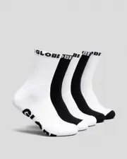 [Globe] Globe Men's Quarter Crew 5 Pack Socks in Assorted One Size Assorted