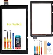 A-MIND for Nintendo Switch Touch Screen Replacement Parts,Front Glass Panel Only(Not for Switch Lite,Not LCD),with Free Tool Set + Screen Protector (Touch Screen)