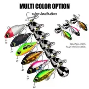 1PCS Rotating Metal VIB Fishing Lure 7g/10g/14g Wobbler Sequins Tail Spinner Sin