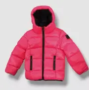 $595 Moose Knuckles Kid's Unisex Pink Willow Puffer Jacket Coat Size M