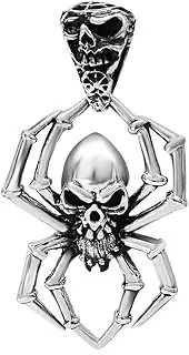 [VY JEWELRY] "Spider Skull" Solid 925 Sterling Silver Pendant - Made in Thailand