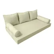 |SLIPCOVER ONLY|S3 Daybed Mattress Bolster Backrest Covers Piped Trim Full AD005