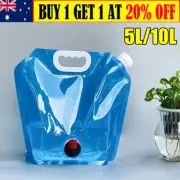 Foldable Collapsible Water Container W/Spigot 5L/10L Camping Water Storage Jug