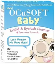 Ocusoft Baby Eyelid & Eyelash Cleanser Towelettes Tearless Formula 20ct 3 Pack