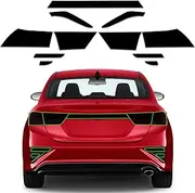 Precut Vinyl Overlay Tint Kit Film Fit for Kia Forte 2019 2020 2021 Taillights Reflector Light with Gloss Dark Smoke Wrap Cover Vinyl Decals Exterior Parts and Accessories