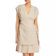 3.1 Phillip Lim Tie Side Shift Dress Khaki Size 2 NWT