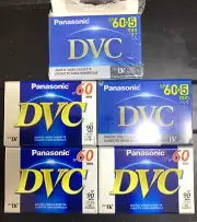 5 Panasonic DVC Mini DV Digital Video Cassette SP 60 Min AY-DVM65EJ & AY-DVM60EJ