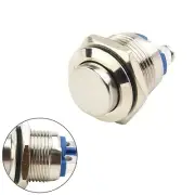 16mm Convex Head Metal Push Button Momentary ON/OFF Horn Switch High Flush