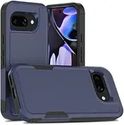 ZUSLAB for Google Pixel 9a Case, Rugged Defender Protective Heavy Duty Shockproof Dustproof Cover (2025) - Blue
