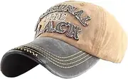 [HAMKVBPR] Baseball Cap Unisex Unisex Cotton Pattern Contrast Color Baseball Hat Outdoor Sports Hat(Coffee)