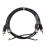 Turntable Cable RCA to RCA with Ground Lugs