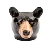 Quail Ceramics Face Egg Cup Black Bear