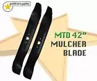 2 x RIDE ON MOWER mulcher blades to suit selected 42" MTD & CUB CADET ride ons