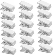 TEHAUX 60 Pcs Self-Adhesive Clip Plastic Name Badge Holder Adhesive Badge Clips Id Card Holder Name Tag Pin Id Card Protectors Pp Transparent