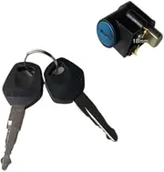 YCBFGAZATK Motorcycle 6 Wire Ignition Switch Lockset Direction of The Lock Fuel Tank Cover Key Fit for QJ125 LF125 125CC(Direction Lock)