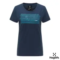 在飛比找momo購物網優惠-【Haglofs】女 Trad 圖騰短袖T恤(塔恩藍)