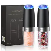 Gravity Electric Salt and Pepper Grinder Set, Automatic Pepper Grinder Shaker...
