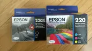 2022-23 GENUINE SET EPSON 220XL 220 INK EXPRESSION XP-320 420 WORKFORCE WF-2760