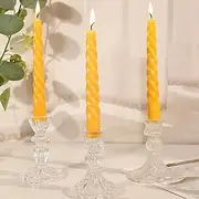 Beeswax Taper Candles Spiral Taper Bees Wax Candles Sticks