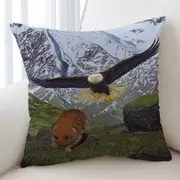 Nature Art Alaska Wild Eagle Cushion Cover