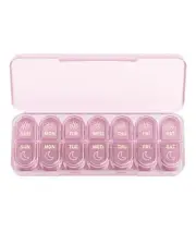 Weekly Pill Organizer 2 Times a Day, 7-Day AM PM Medicine Case, Travel-Friend...