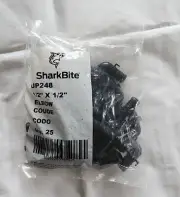 SharkBite UP248 1/2" x 1/2" PEX-A Poly Crimp Elbow Fitting 25 Pack