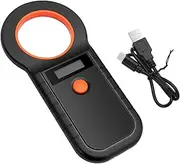 Pixelure Pet Microchip Scanner, OLED Chip Reader for Dogs/Cats, Rechargeable USB Animal Chip Reader for EMID/FDX-B (ISO 11784/11785), 128 Data Memory (USB)