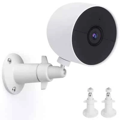 2 Pack Wall Mount Holder Compatible with Google Nest Cam Outdoor or Indoor, Batt