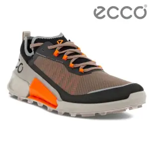 【ecco】BIOM 2.1 X COUNTRY M 健步2.1輕盈戶外跑步運動鞋 男鞋(黑色/墨粉色/月石灰 82280460268)