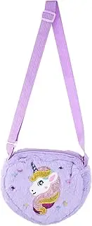 [Garneck] Cute Unicorn Plush Shoulder Purse for - Adorable Unicorn Pattern Handbag - Soft and Stylish Unicorn Bag