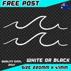 Ocean Waves Sticker Decal Vinyl Car Ute Window Beach Surf Ski Van Sun Sand Board