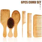 6Pcs Hair Brush Set Hair Brush and Comb Set with Tail Comb Tooth Comb