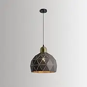TONFON Dining Table Foyer Hanging Light Modern Geometric Metal Chandelier Pierced Lampshade Pendant Light for Kitchen Island Entryway Dining Room Study Room Living room Bar Ceiling Light Fixture(A-Gra