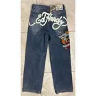 Ed Hardy New Jeans Brave Heart Stay True Womens wide leg size 28 Y2K NWT
