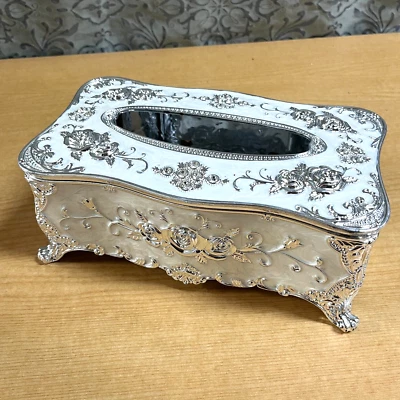 x2 Elegant europe retangle napkin paper storage holder tissue box cover