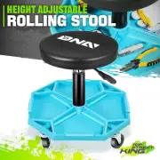 Blue Mechanic Pneumatic Adjustable Rooling Tool Seat Garage Workshop Stool Chair
