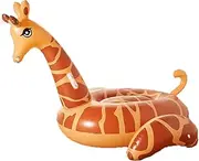 Giraffe Shape Swimming Ring, Pool Float Raft Lounge for Adults Kids, Inflatable Pool Float Summer Water Toys, with Electric Pump LWX